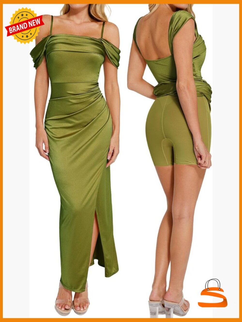 Shapewear Maxi Dress Multi Way Off Shoulder Bodycon Formal Long Dress